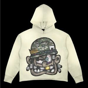 Motion Studios Hoodie - Peace Over War - Cream - MO318
